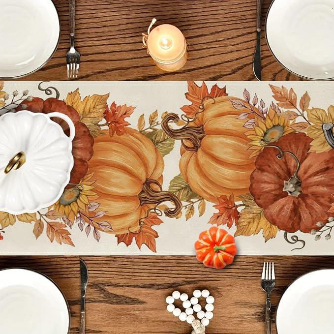 RABUSOFA Fall Table Runner 13x90 Inch Fall Decorations - Image 3