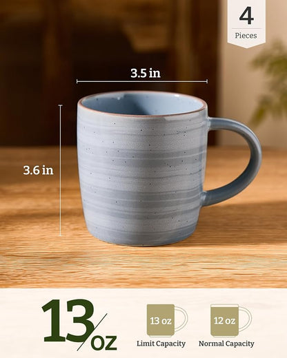 famiware Coffee Mugs Set of 4, Meteor 13 oz Ceramic Mug Cup Set - Image 4