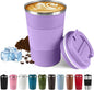 Vacuum Insulated Stainless Steel Travel Coffee Mug, Leak Proof Cup by SPLMIFA