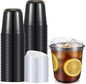 Ziliny 50 Sets Clear Plastic Coffee Cups by Ziliny