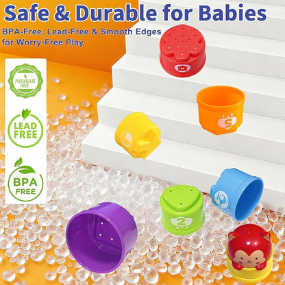 WEEJOYGAM Baby Stacking Cups for Toddlers 1-3 Babies 12-18 Months, Nesting - Image 4