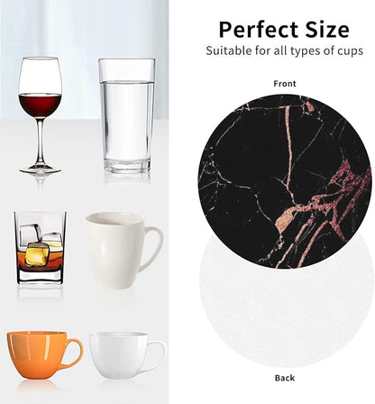 Heat-Resistant Leather Coasters Set of 6, Modern Beverage Coasters - Image 9