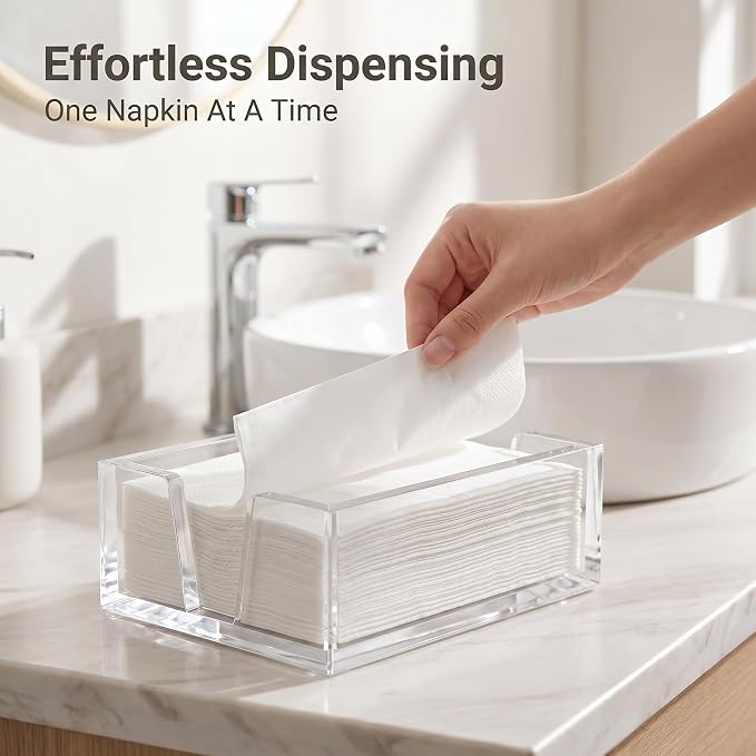 Acrylic Guest Towel Holder Tray - Image 2
