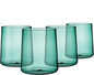 Emerald Green Glass Tumbler Set of 4 – 16.5 oz Borosilicate Drinkware – Durable, Lead-Free, Dishwasher Safe – Unique Colored Glasses for Any Drink