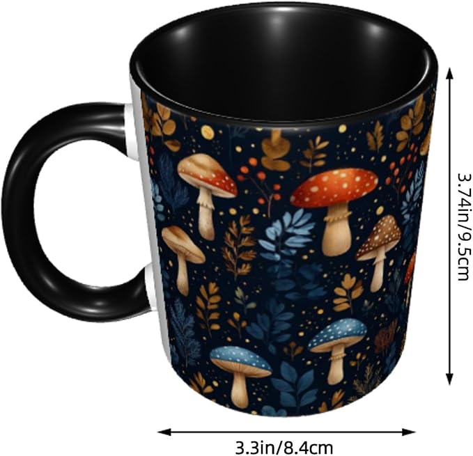 Mushroom Coffee Mug 11 Ounce Mugs Ceramic Tea Cup Drinking Water Cups | Novelty - Image 3