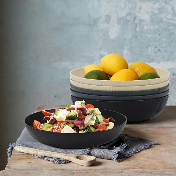 10inch Wheat Straw Big Bowls Set of 6 - Image 4