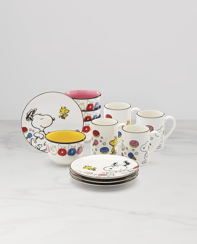 Lenox Chef Snoopy Porcelain 12-Piece Dinnerware Set - Image 2