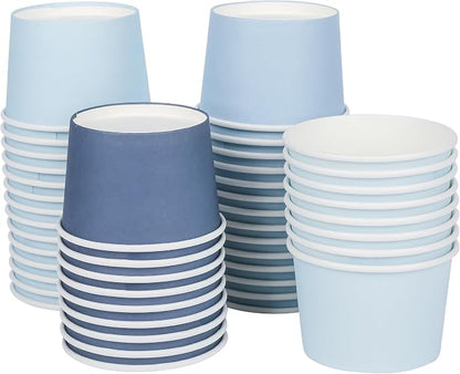 AimFun 60Pc Dusty Blue Treat Snack Cups Paper Ice Cream Cups 8oz | 4 Colors by AimFun