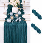 2 Pack Teal Cheesecloth Table Runner 17x108 Inch Boho Rustic Semi Sheer Gauze by Unknown