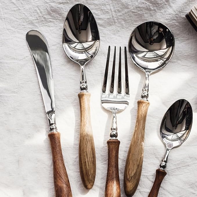 40 Piece Silverware Set Service by IKXOLifeswhispersweresonate
