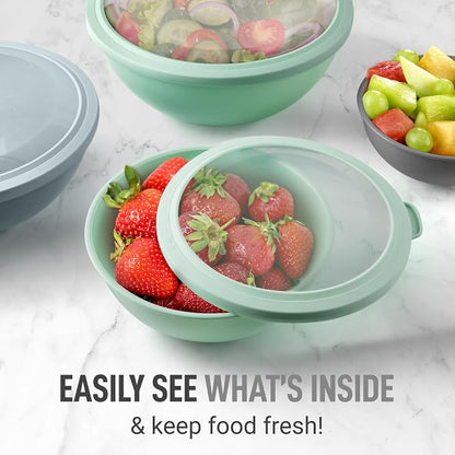 Zulay Kitchen 12 Piece Plastic Nesting Mixing Bowl Set - Image 5