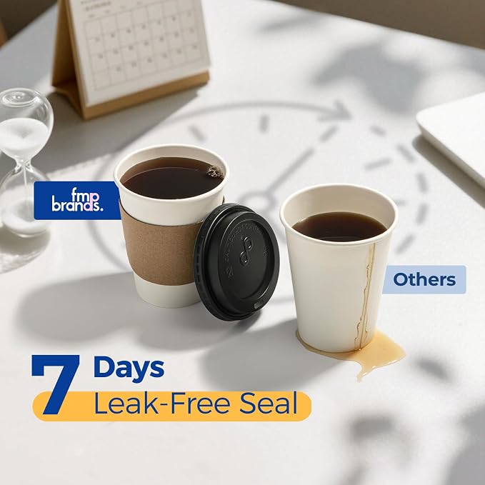 Fit Meal Prep 50 Pack 12 oz Disposable Coffee Cups - Image 4