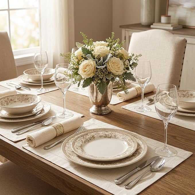 12-Piece Porcelain Dinnerware Set - Image 3