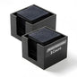 Restaurantware Black Bamboo Napkin Holder Bundle of 2 Square Organizer 5.5 x 5.5 x 4 Inches Cocktail Caddy Durable Open-Top Tray Black