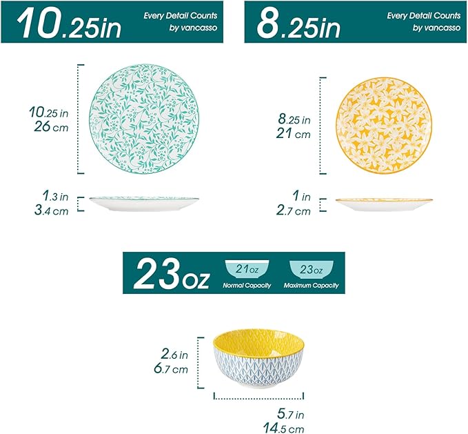 vancasso SELENE Plates and Bowls Set - Image 2