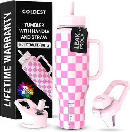 Coldest Tumbler with Handle and Straw by Coldest