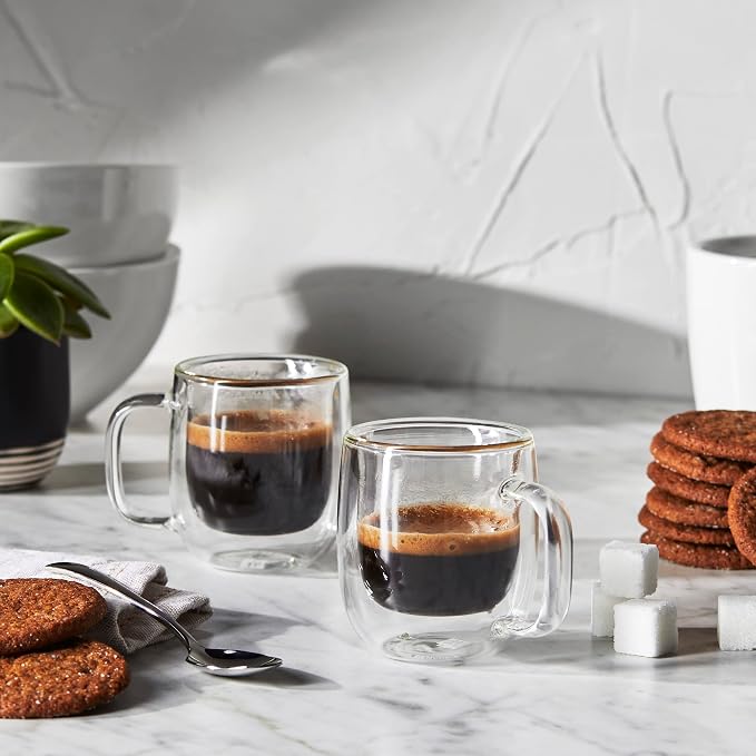 ZWILLING Sorrento Plus 2-pc Double-Wall Glass Espresso Mug Set - Image 3