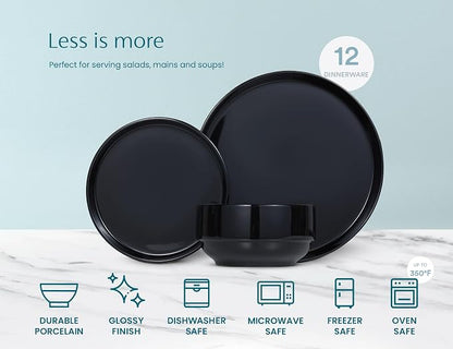 Ceramic Dinnerware Set, 12-Piece Service - Image 5
