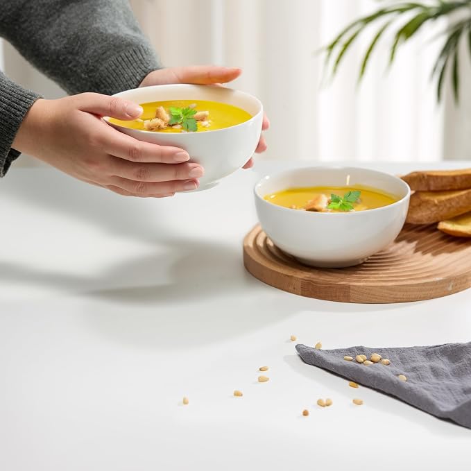 KooK Ceramic Cereal Bowls, Dishwasher and Freezer Safe, Porcelain Dishes - Image 2
