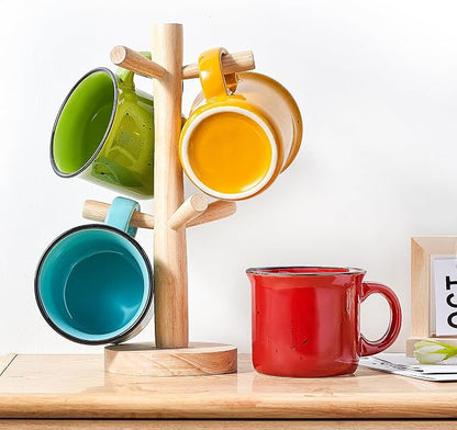 bestone Set of 4 Large Ceramic Mugs - Image 9