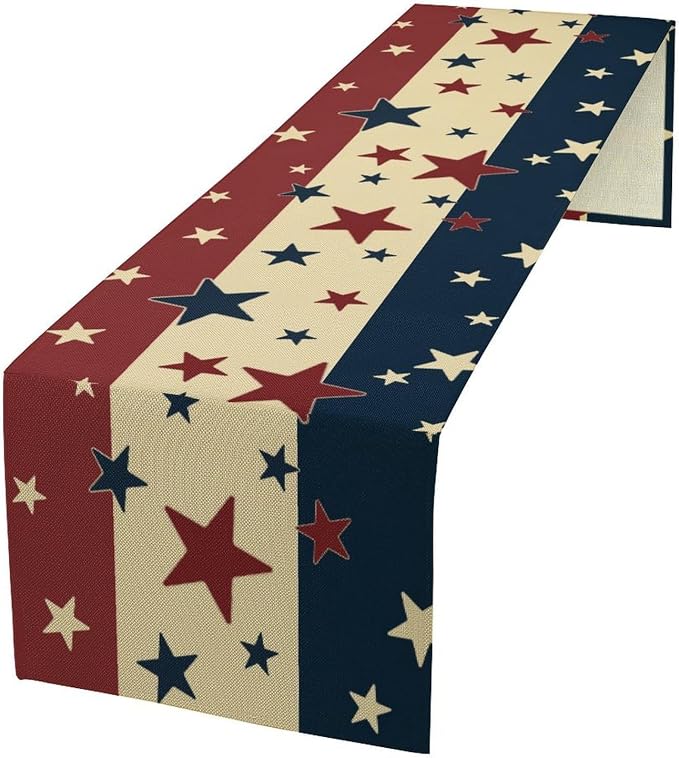 Memorial Day Table Runner, 4th of July American Patriotic Independence Day by JanJCurt