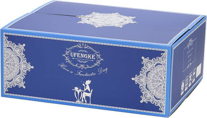 ufengke 15 Pieces Simple White English Ceramic Tea Sets, Tea Pot, Bone China - Image 8
