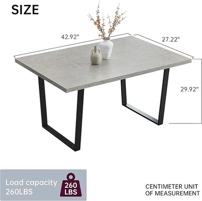Rectangular Kitchen Dining Table, Space-Saving Rectangular Design, Thickened MDF Sturdy Structure, Suitable for Dining Room Kitchen Restaurant (Table)