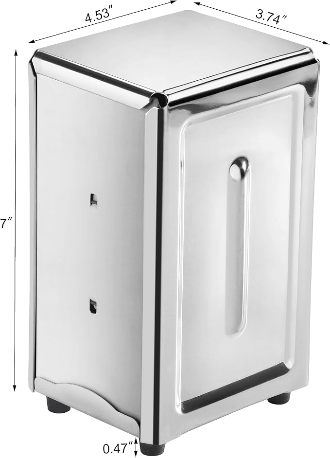 New Star Foodservice Stainless Steel Restaurant Grade, Tall Napkin Dispenser - Image 2