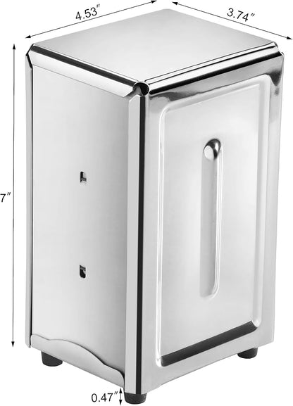 New Star Foodservice Stainless Steel Restaurant Grade, Tall Napkin Dispenser - Image 2