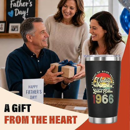 60th Birthday Gifts for Men – 20oz Insulated Tumbler | 1966 Birthday Gifts for - Image 6
