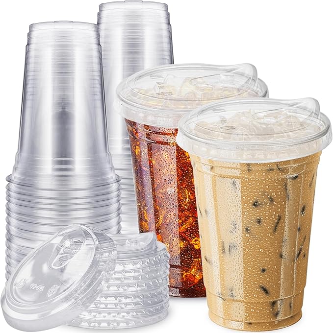 Qinsihwn 20 oz Clear Plastic Cups by Qinsihwn