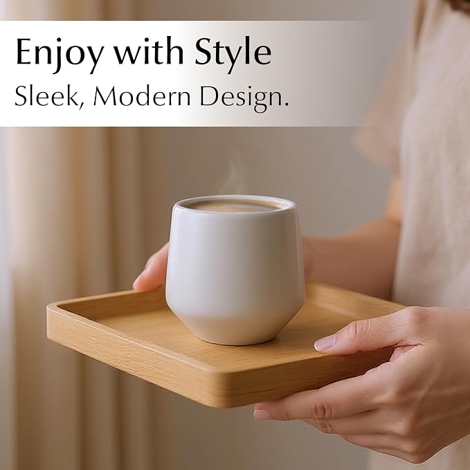 MIAMIO - Espresso Cups Set of 4, Ceramic - Luxe | Ceramic espresso cups - Image 2