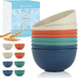 Wheat Straw Bowls Set of 8, Microwave Safe Bowls by WROVA