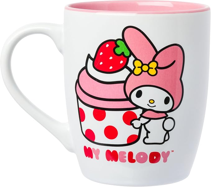 Silver Buffalo Sanrio Hello Kitty My Melody Strawberry, Ceramic Mug, 25oz | - Image 2