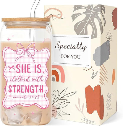 Christian Gifts for Women Glass Cups by Shejdgart