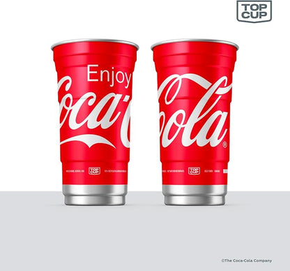 Top Cup – 12 Ounce, Officially Licensed Coca-Cola Aluminum Party Cup | - Image 2