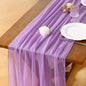 Cheesecloth Table Runner Summer Boho Wedding Shower Party Home Decor | Lilac by Socomi