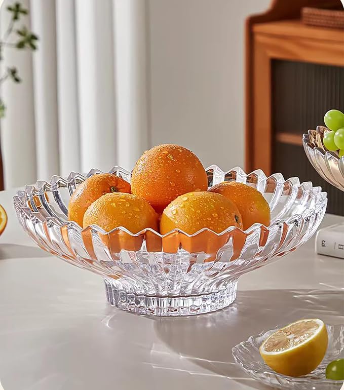 Extra Large Glass Fruit Bowl or Decorative Bowl, Center Bowl，Used - Image 9