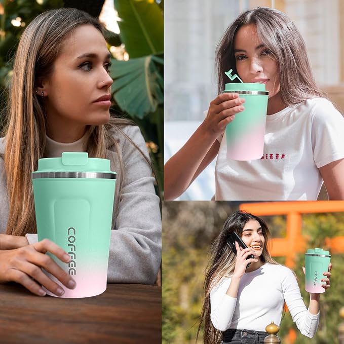 SPLMIFA Travel Coffee Mug Leak-Proof, Reusable Coffee Cups - Image 6