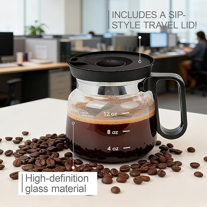 16 oz Clear Glass Coffee Pot Mug - Image 8