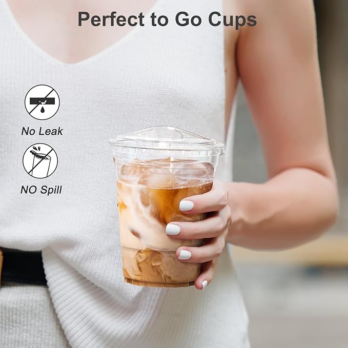 Dealusy 100 Pack - 16 oz Clear Plastic Cups - Image 4
