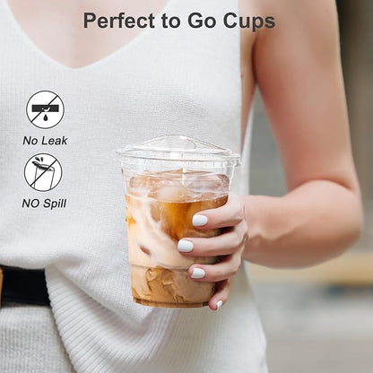Dealusy 100 Pack - 16 oz Clear Plastic Cups - Image 4