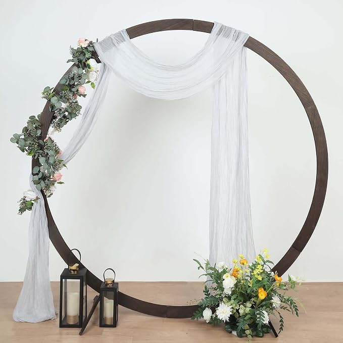 Efavormart 20ft Silver Gauze Cheesecloth Wedding Arch Drapery Fabric, Extra by efavormart