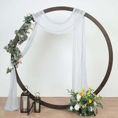 Efavormart 20ft Silver Gauze Cheesecloth Wedding Arch Drapery Fabric, Extra by efavormart