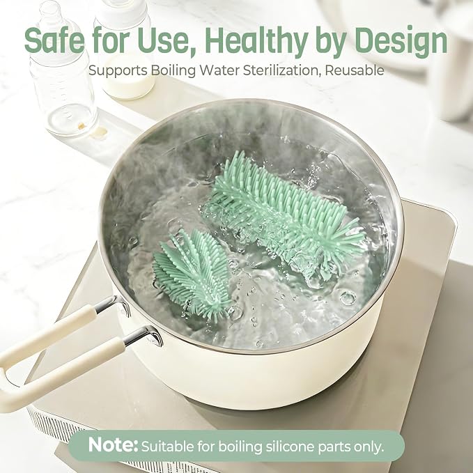 6-in-1 Silicone Baby Bottle Brush Set - Image 5