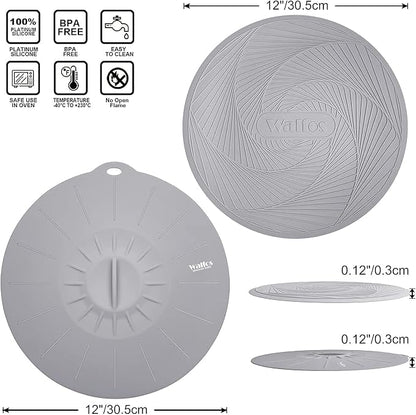 Walfos Silicone Microwave Mat & Lid Set, Heat Resistant Multi-Purpose Trivet - Image 5