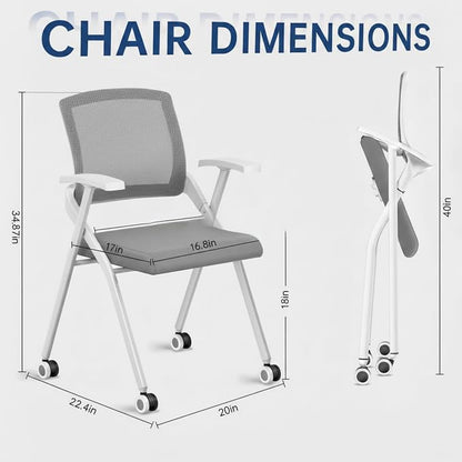 2 Pack Folding Office Chair - Image 3