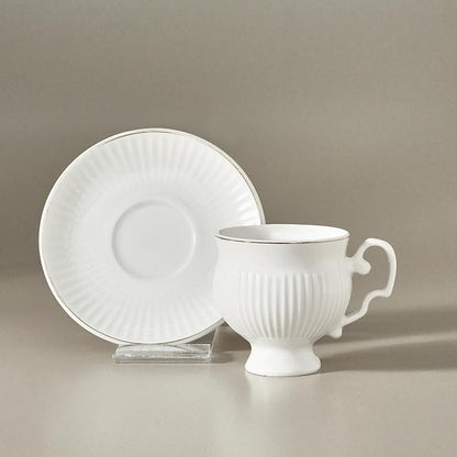 KARACA Malta 12-Piece Porcelain Espresso & Turkish Coffee Cup and Saucer Set - Image 3