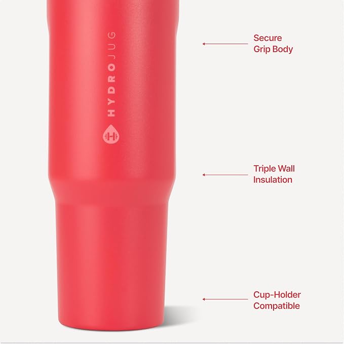 HydroJug Sport 32 oz Insulated Stainless Steel Water Bottle, Fruit Punch - Image 3