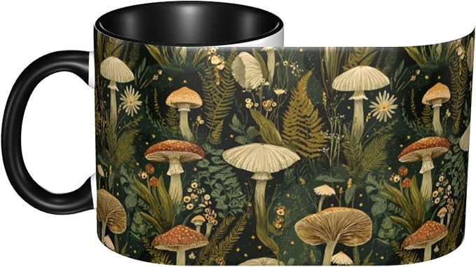 Yrebyou Mushroom Coffee Mug 11oz Ceramic Cup - Image 3